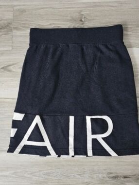 Girls Nike Black Mini Skirt with White Graphic Sz M